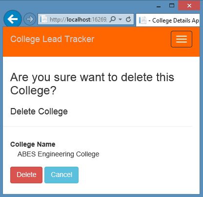 Delete College View